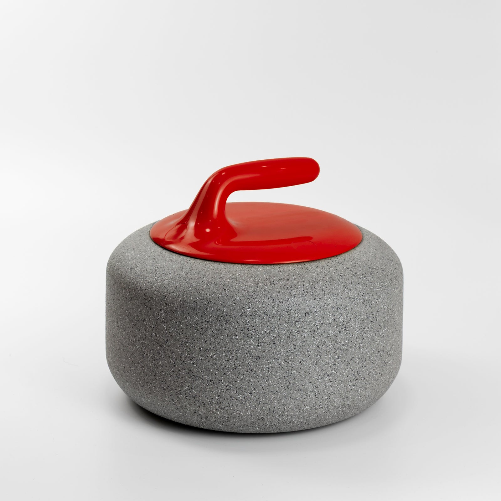 Curling Rock Cremation Urn for Ashes: Sweep to Heaven (Red)