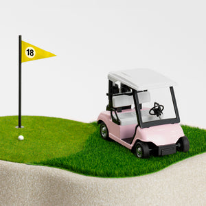 Golf Cremation Urn for Ashes: The 18th Hole (Pink)