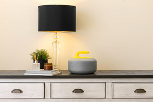 Curling Rock Cremation Urn for Ashes: Sweep to Heaven (Yellow)