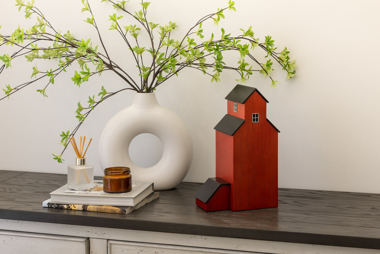 Grain Elevator Cremation Urn for Ashes: Golden Prairies
